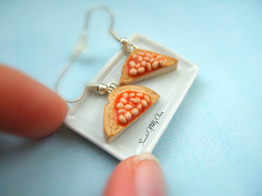 Beans on Toast Slice - Dangle Earrings - MTO